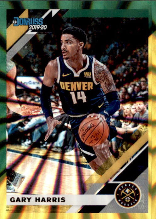 Gary Harris, Green & Yellow Parallel, 2019-20 Panini Donruss Basketball NBA