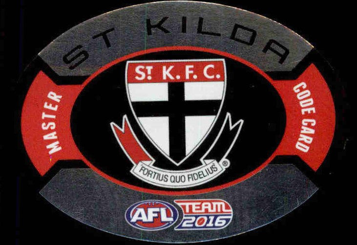 St Kilda Saints, Master Code Card, 2016 Teamcoach AFL