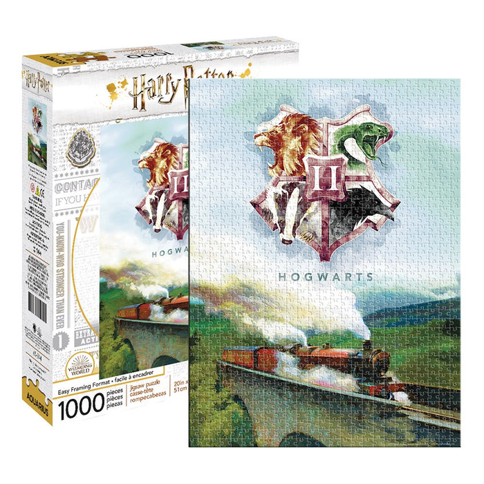 Harry Potter Hogwarts Express with Crest 1000 Piece Jigsaw Puzzle by Aquarius