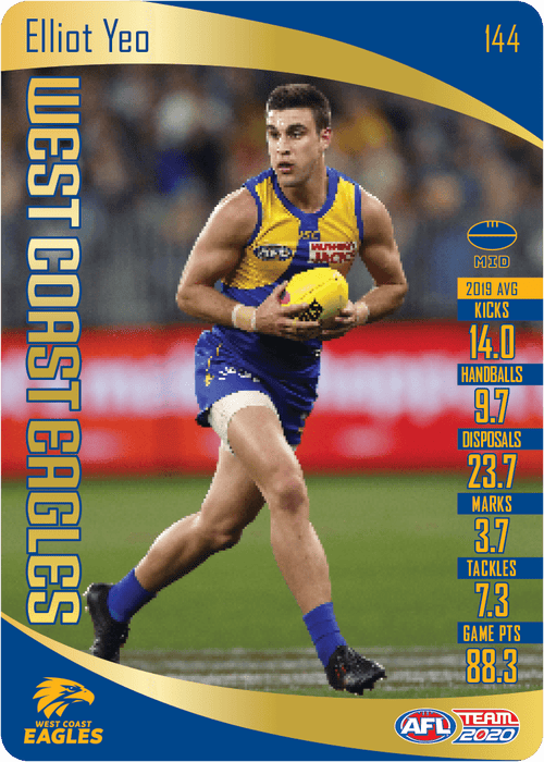 Elliot Yeo, Gold, 2020 Teamcoach AFL