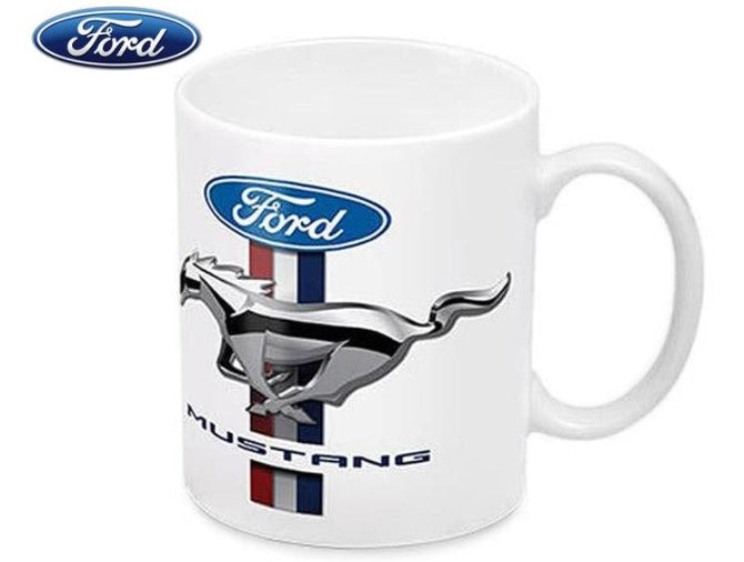 FORD MUSTANG WHITE MUG