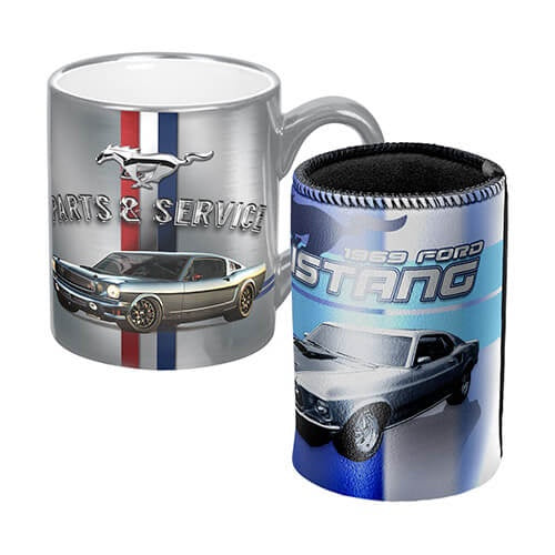 FORD MUSTANG PARTS & SERVICE METALLIC MUG & COOLER GIFT PACK