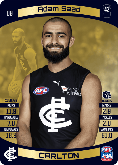 Adam Saad, Gold, 2021 Teamcoach AFL