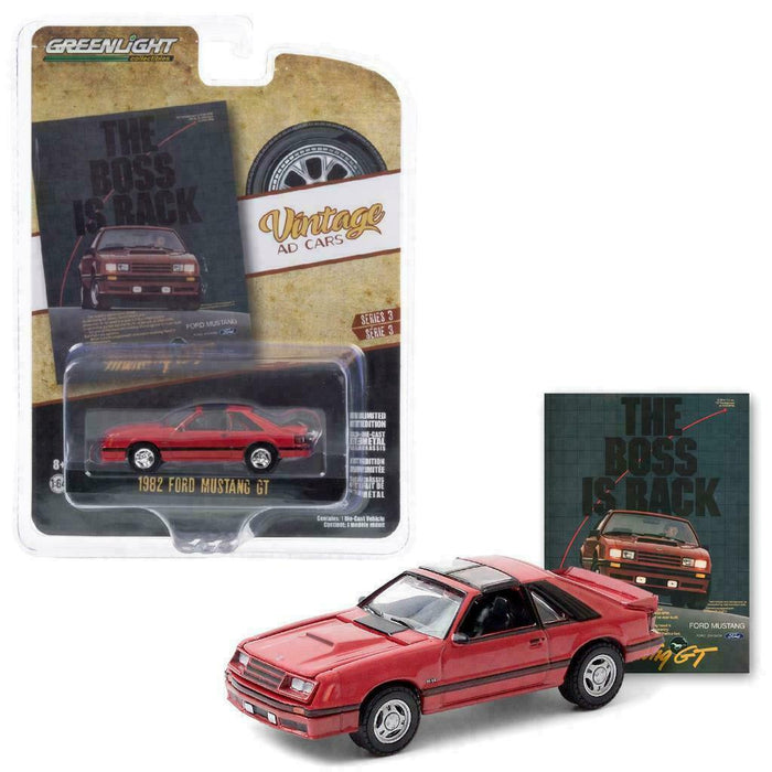1982 Ford Mustang GT, Vintage Ad Cars, 1:64 Diecast Vehicle