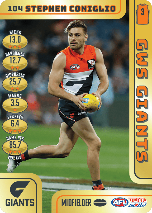 Stephen Coniglio, Gold, 2018 Teamcoach AFL