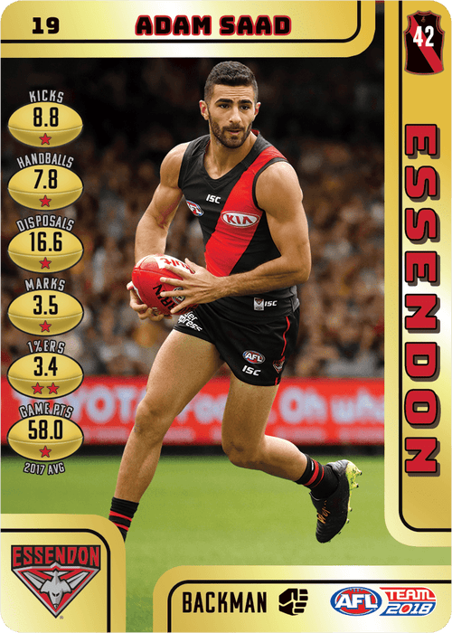 Adam Saad, Gold, 2018 Teamcoach AFL