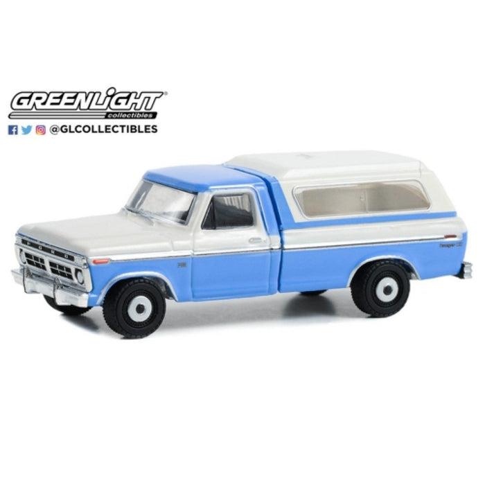 1975 Ford F-100 Ranger XLT, Blue Collar Collection S12, 1:64 Diecast Vehicle