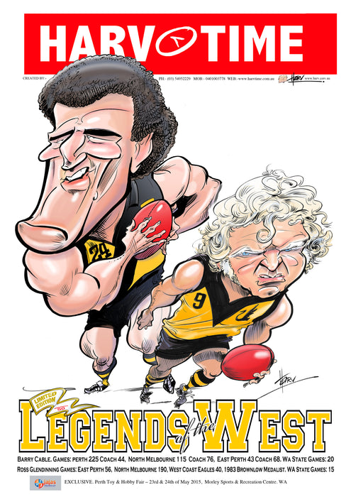 Glendinning & Cable, Legends of the West, Harv Time Poster