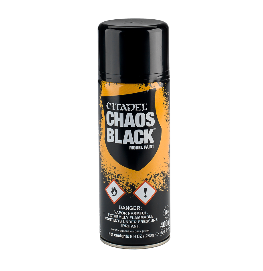 Citadel Colour Spray Paint, Chaos Black 62-02, 400ml