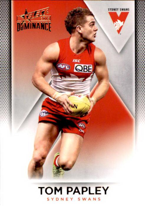 2019 Select AFL Dominance Base Card - 101 to 196 - Pick Your Card