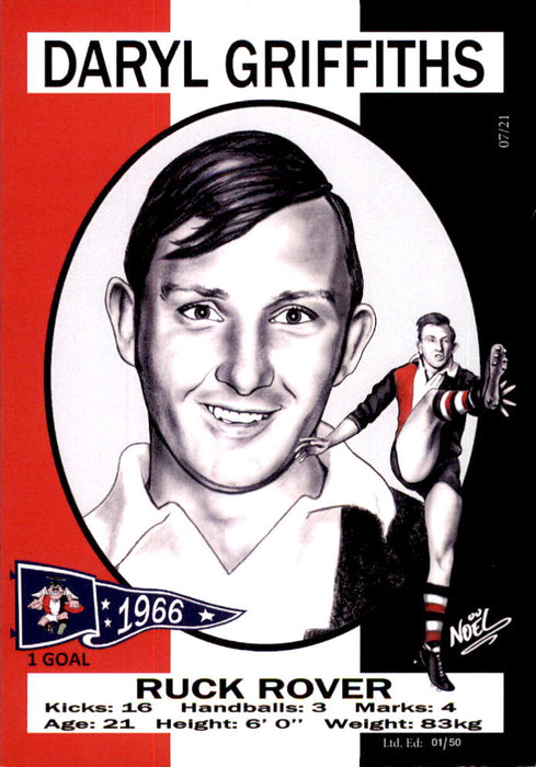 St Kilda Saints 1966 Premiers Card Set by Noel