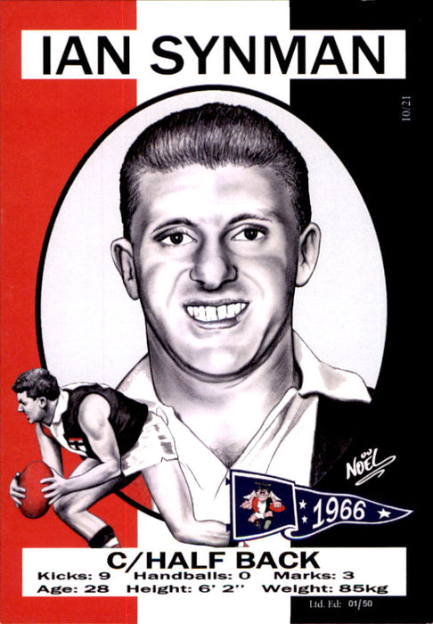 St Kilda Saints 1966 Premiers Card Set by Noel