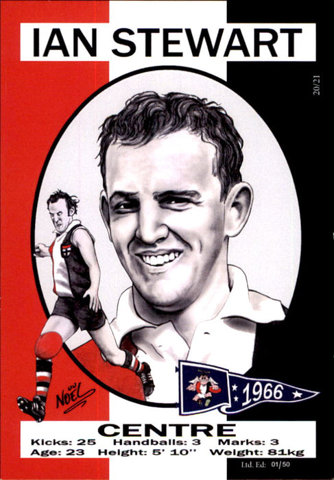 St Kilda Saints 1966 Premiers Card Set by Noel