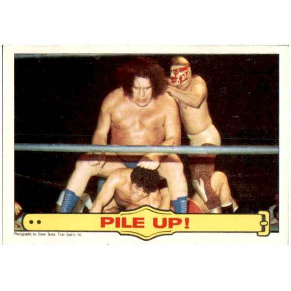 Andre The Giant, Pile Up!, #50, 1986 WWF Scanlens