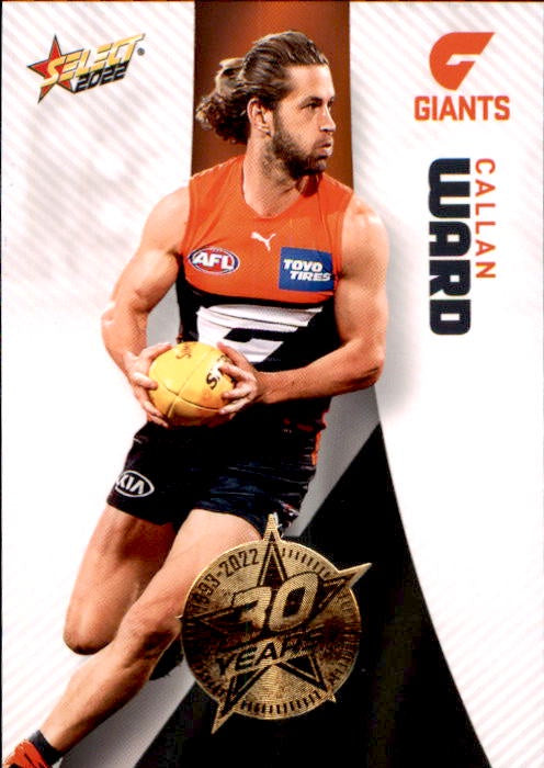 Callan Ward, 30 Years Gold Seal, 2022 Select AFL Footy Stars