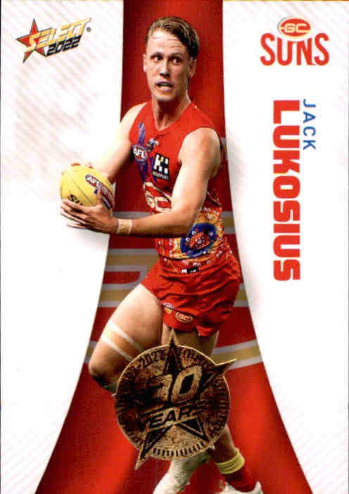 Jack Lukosius, 30 Years Gold Seal, 2022 Select AFL Footy Stars