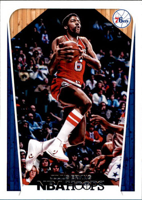 Julius Erving, Red Back, 2018-19 Panini Hoops Basketball NBA