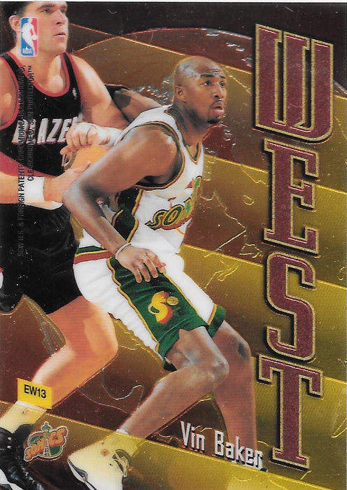 Shawn Kemp, Vin Baker, East West, 1998-99 Topps Finest Basketball NBA