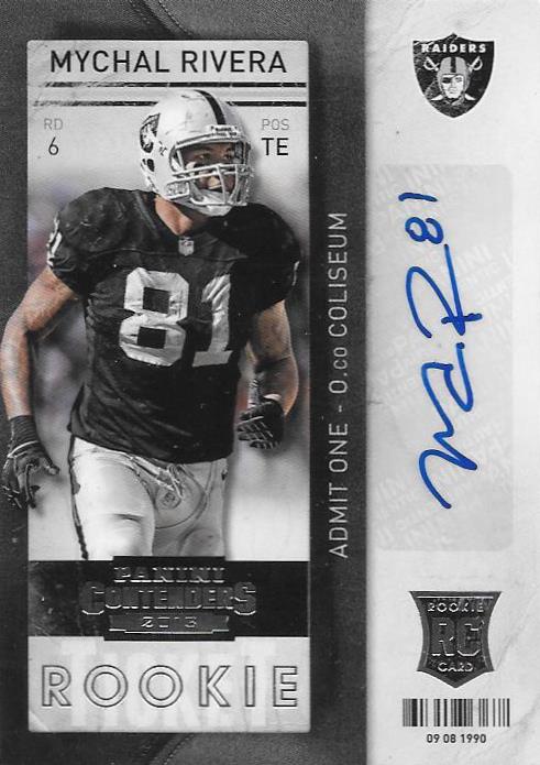Michael Rivera, Rookie Ticket Autograph, 2013 Panini Contenders NFL