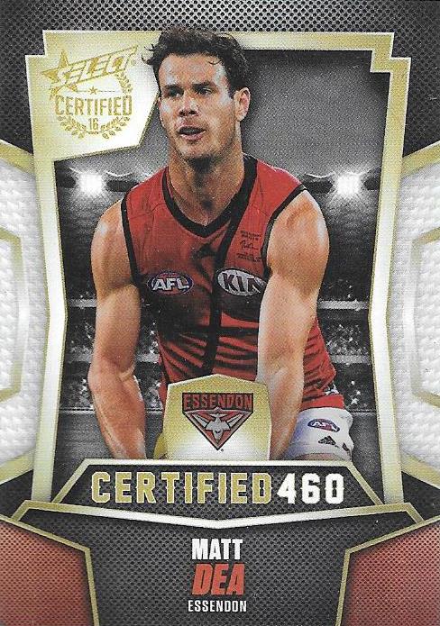 Matt Dea, Certified 460, 2016 Select AFL Certified