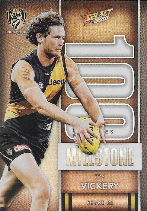 Ty Vickery, 100 Games Milestone, 2016 Select AFL Footy Stars