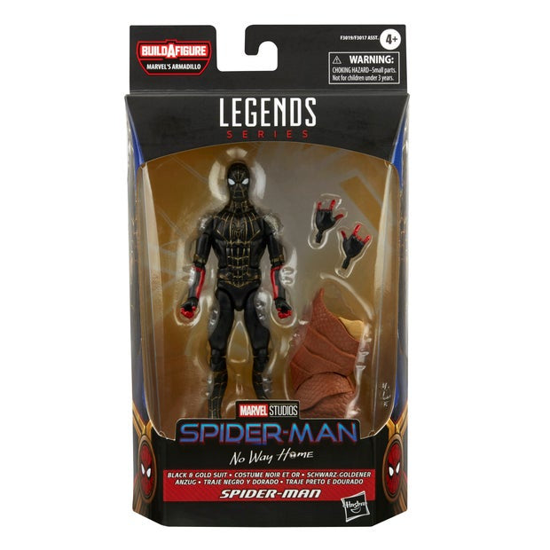 Marvel Legends Series: Spiderman No Way Home - Black & Gold Suit Spider-Man Action Figure