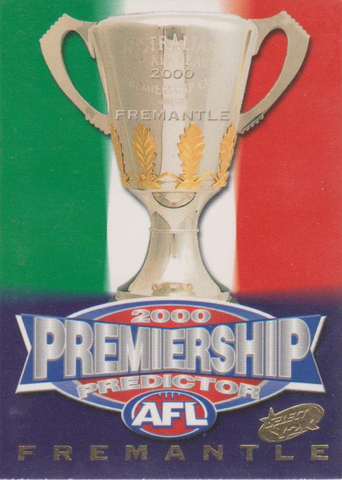 Fremantle Dockers, Premiership Predictor, 2000 Select AFL Y2K