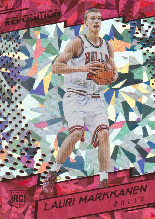 Lauri Markkanen RC, Chinese New Year Cracked Ice, 2017-18 Panini Revolution Basketball