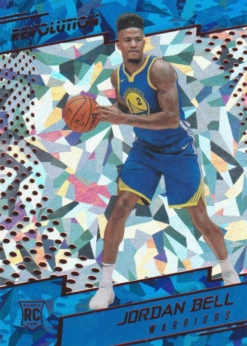 Jordan Bell RC, Chinese New Year Cracked Ice, 2017-18 Panini Revolution Basketball