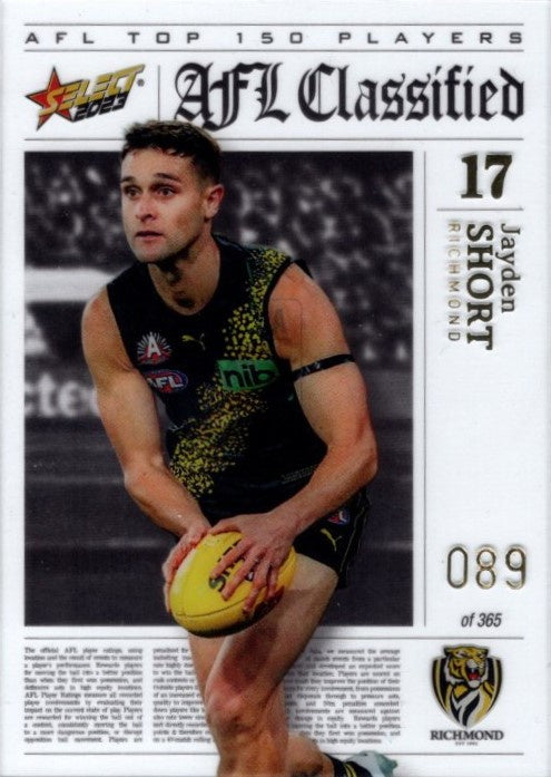 Jayden Short, AFL Classified, 2023 Select AFL Footy Stars