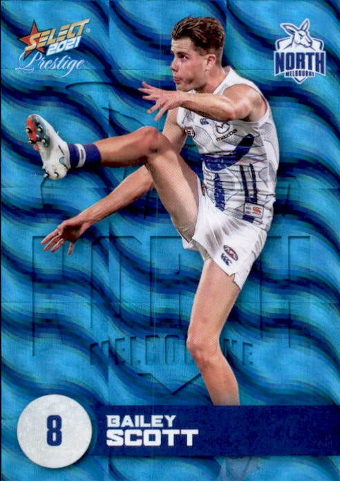 Bailey Scott, Blue Parallel, 2021 Select AFL Prestige