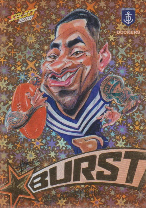 Bradley Hill, Starburst Orange Caricatures, 2018 Select AFL Footy Stars