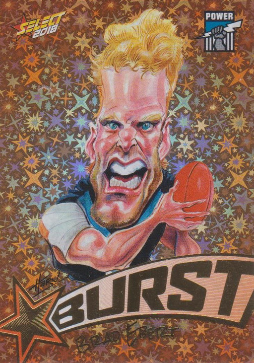 Brad Ebert, Starburst Orange Caricatures, 2018 Select AFL Footy Stars