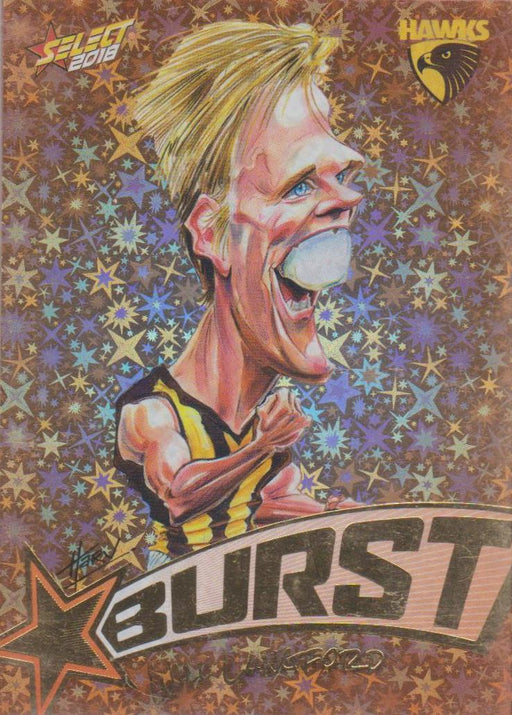 Will Langford, Starburst Orange Caricatures, 2018 Select AFL Footy Stars