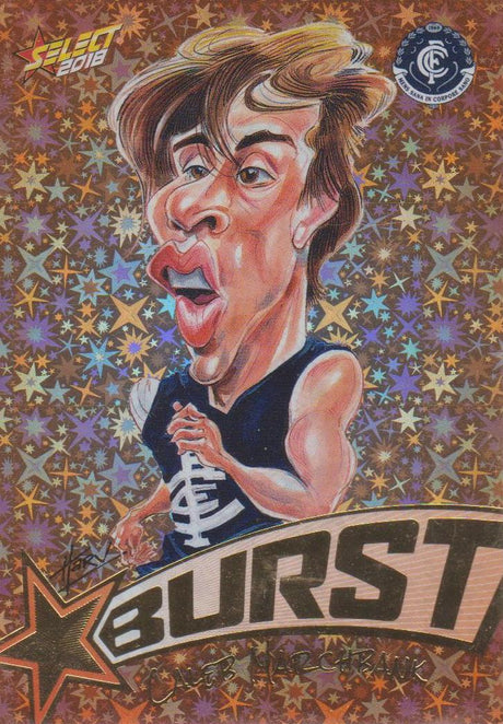 Caleb Marchbank, Starburst Orange Caricatures, 2018 Select AFL Footy Stars