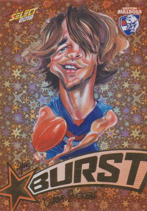 Liam Picken, Starburst Orange Caricatures, 2018 Select AFL Footy Stars