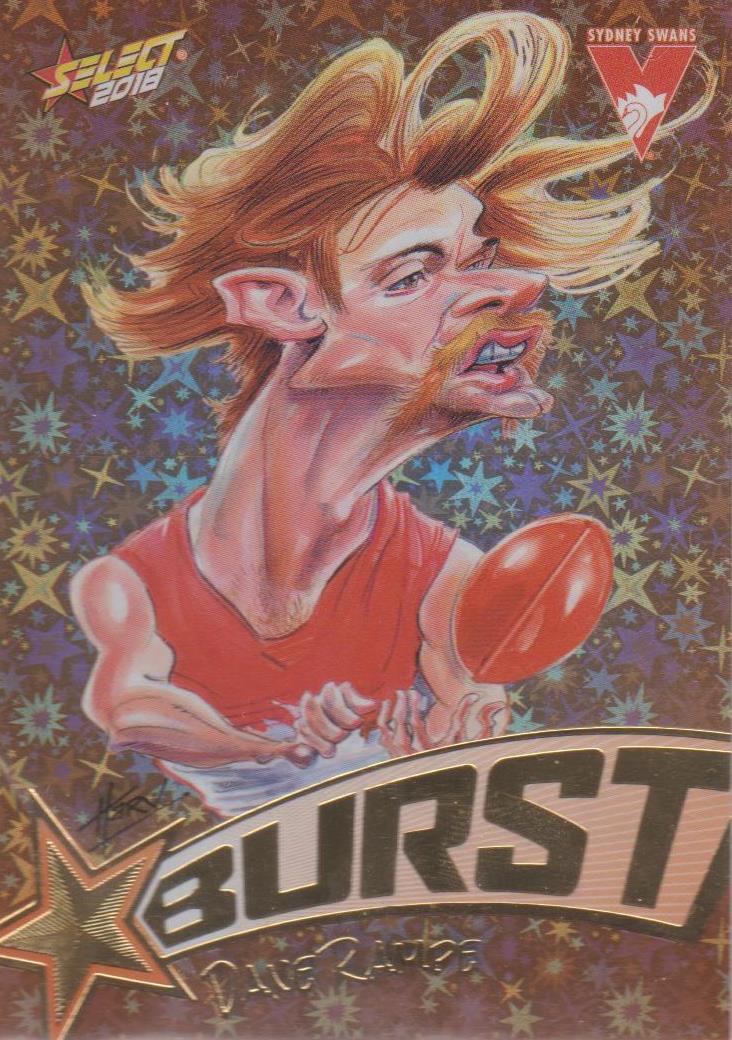Dane Rampe, Starburst Orange Caricatures, 2018 Select AFL Footy Stars