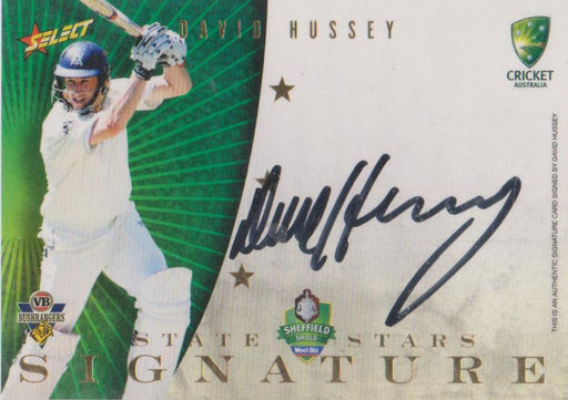 David Hussey, State Stars Signature, 2008-09 Select Cricket