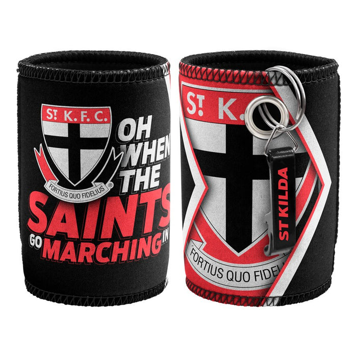 St Kilda Saints AFL Can Cooler with Opener