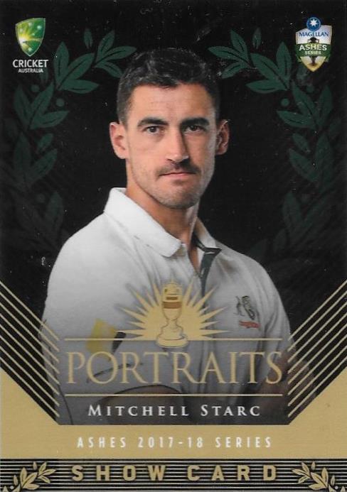 Mitchell Starc, Portraits Show card, 2017-18 Tap'n'play CA Ashes Cricket