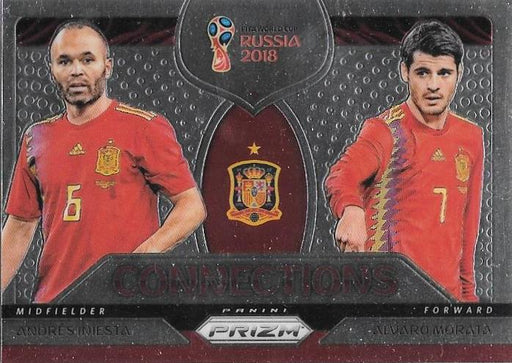 Iniesta & Morata, Connections, 2018 Panini Prizm World Cup Soccer