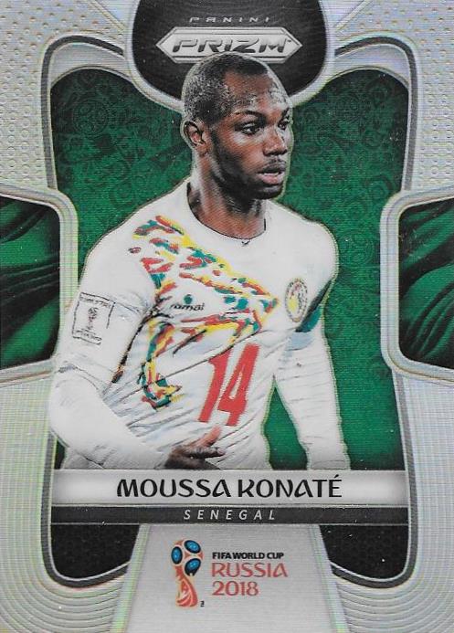 Moussa Konate, Silver Refractor, 2018 Panini Prizm World Cup Soccer