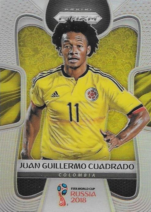 Juan Guillermo Cuadrado, Silver Refractor, 2018 Panini Prizm World Cup Soccer