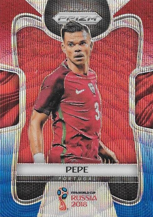 Pepe, Red & Blue Refractor, 2018 Panini Prizm World Cup Soccer