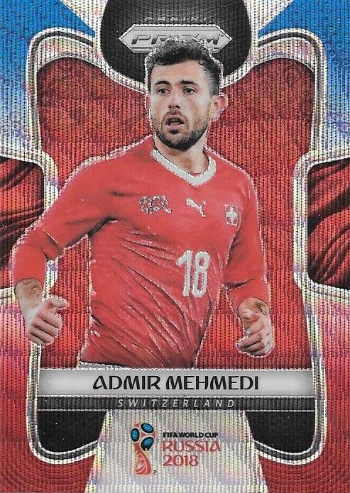 Admir Mehmedi, Blue & Red Refractor, 2018 Panini Prizm World Cup Soccer